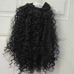 Elegant Black Curly Hair Extension Wig